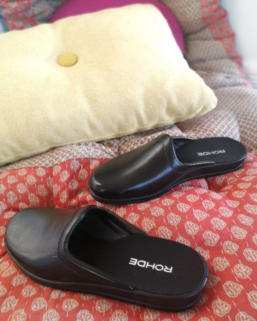 Rohde - Herre hjemmesko uden hælkappe, 60-0162 - Sort