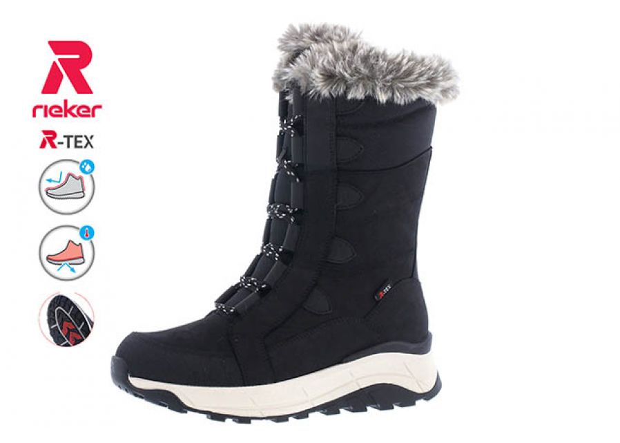 Rieker - Vinterstøvle, 52-0981 - Sort