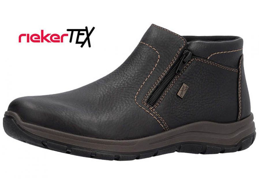 Rieker - Herrestøvle med for - 16-0298 - Sort
