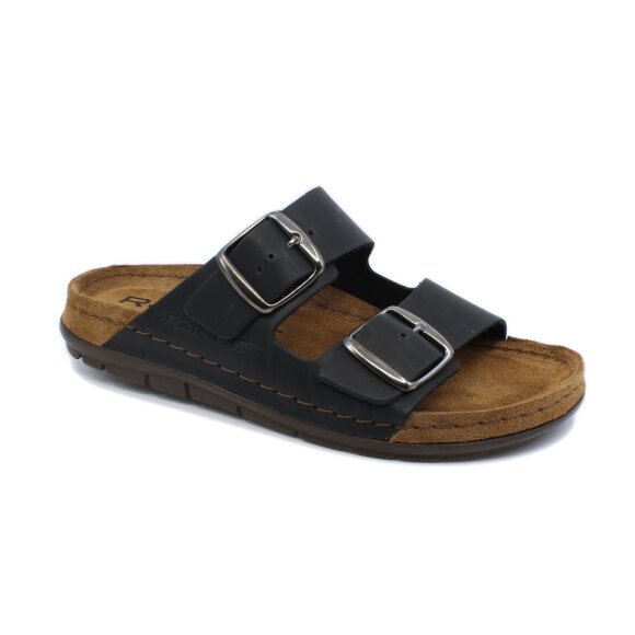 Rohde - Slippers m/gelesål, 44-0365 - Sort