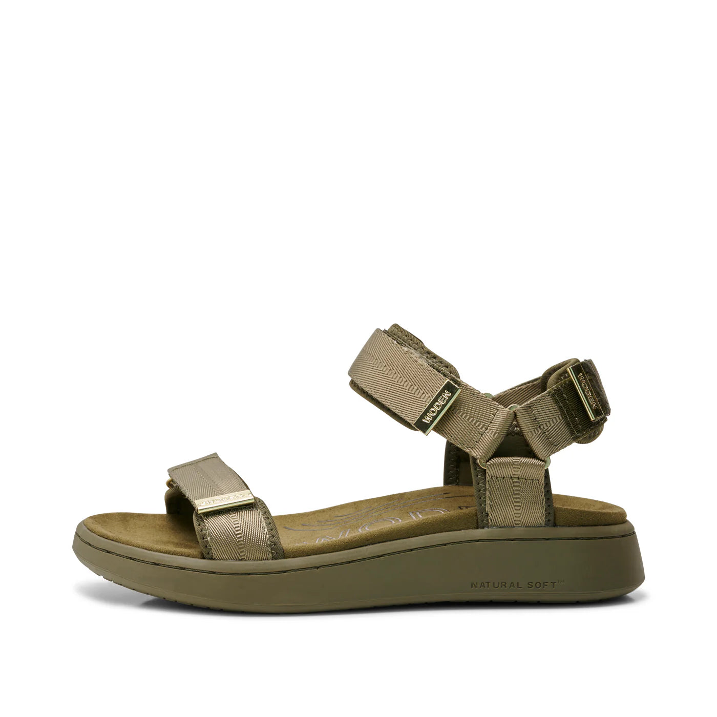 WODEN - Line Sandal - 42-0777 - Dark Olive