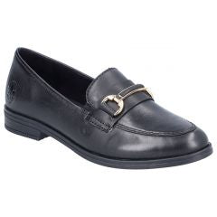 Rieker - Loafer m/guldspænde, 23-0589 - Sort