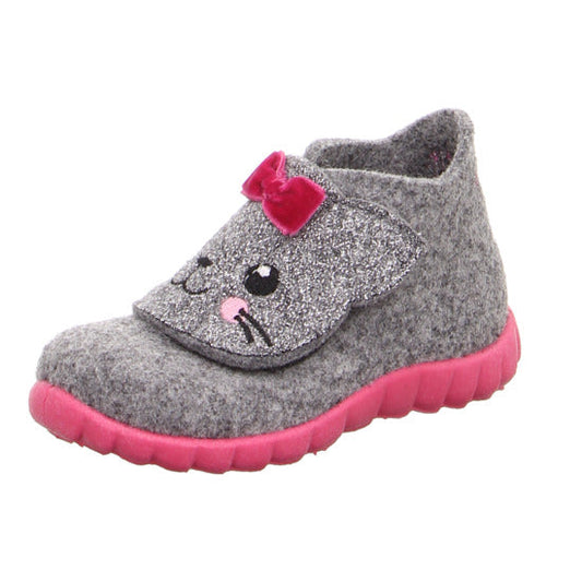 Superfit - Happy Hjemmesko, 66-0094 - Pink/Grey Cat