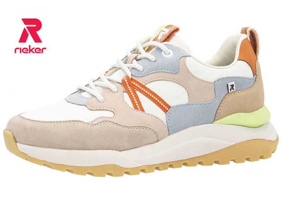 Rieker - Sneaker - 76-1130 - Hvid/multi