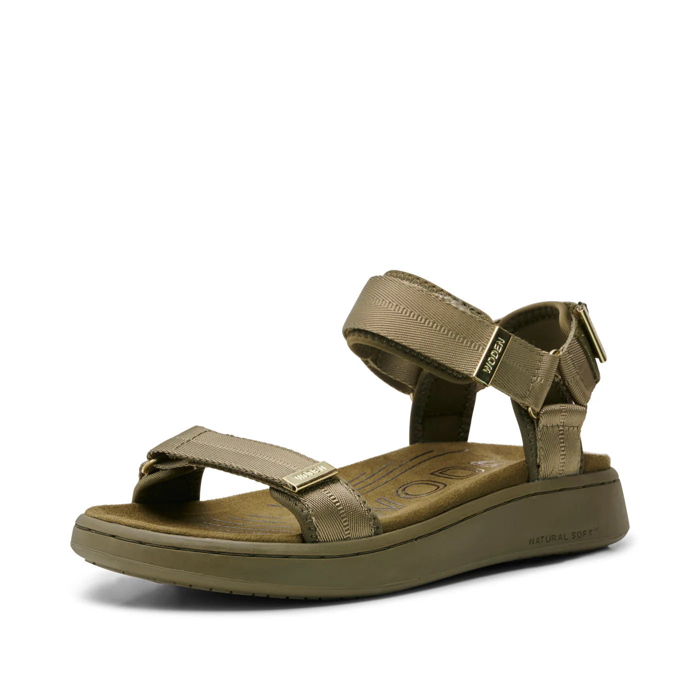 WODEN - Line Sandal - 42-0777 - Dark Olive