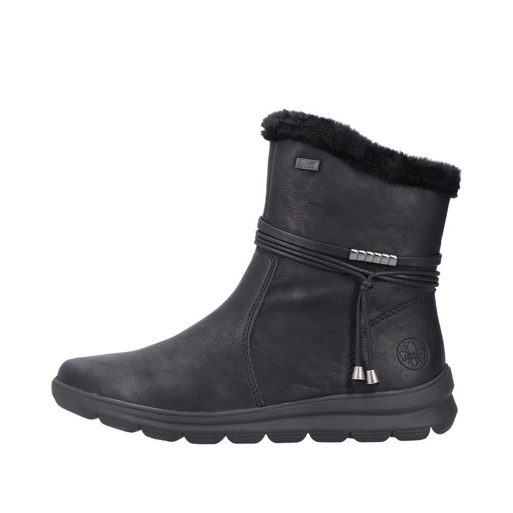 Rieker - dame støvle, 52-0979 - Sort