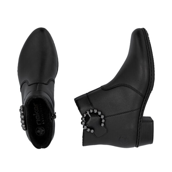 Rieker - Dame støvle, 52-0980 - Sort