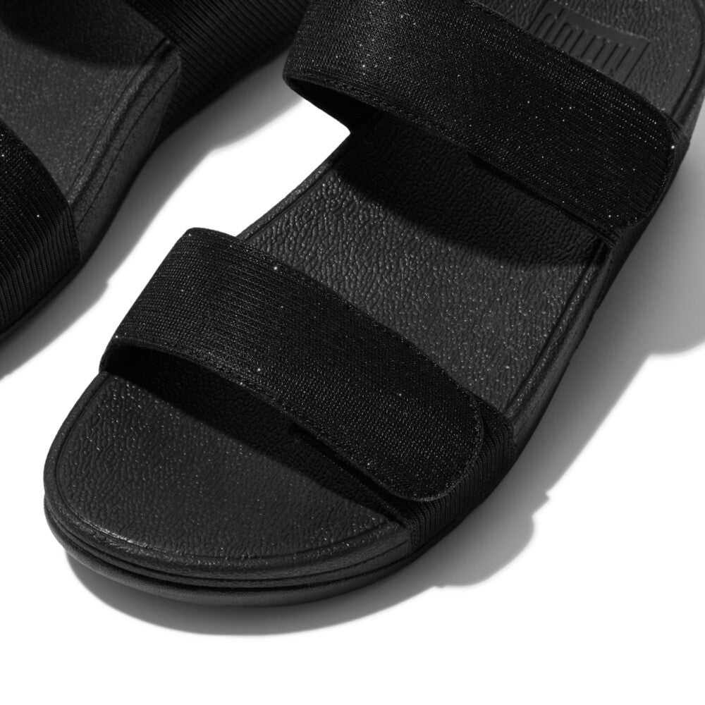 Fitflop - Lulu adj. Shimmerlux Slides - 44-0333 - Sort