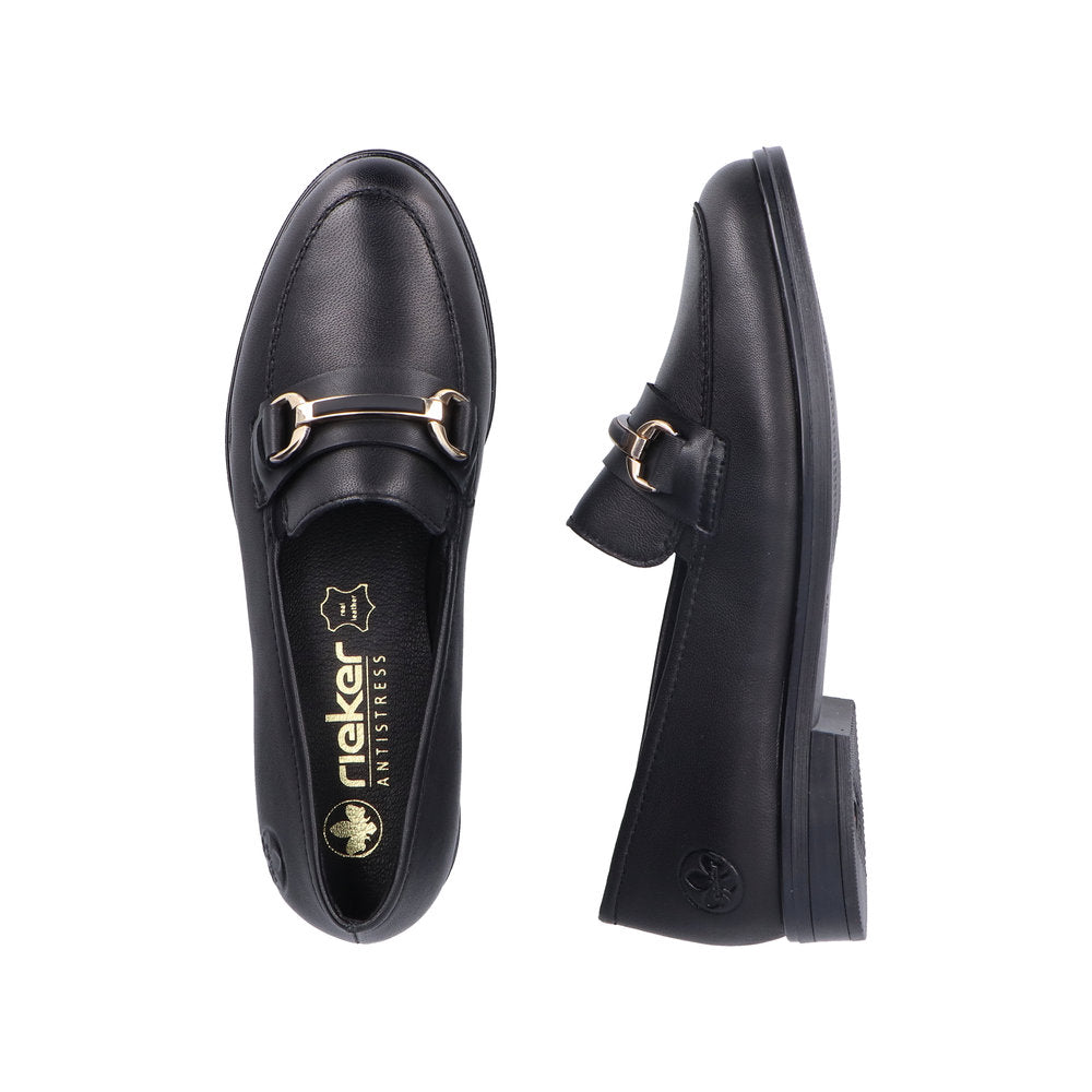 Rieker - Dame loafer, 23-0646 - Sort