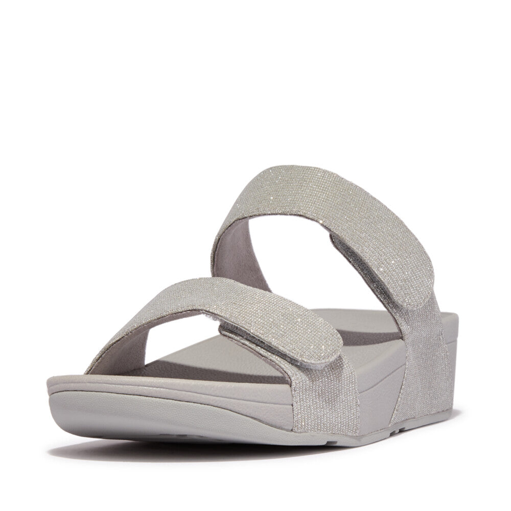 Fitflop - Lulu adj. Shimmerlux Slides - 44-0332 - Sølv