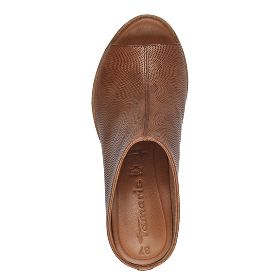 Tamaris - Sandal med kilehæl, 44-0355 - Cognac