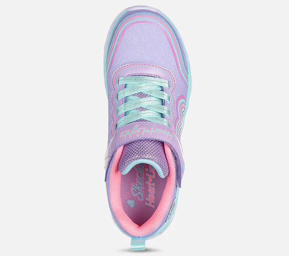 Skechers - Hearts Lights - Retro Lights, 76-1053 - Lilla