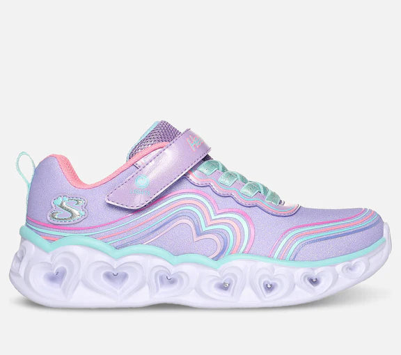 Skechers - Hearts Lights - Retro Lights, 76-1053 - Lilla