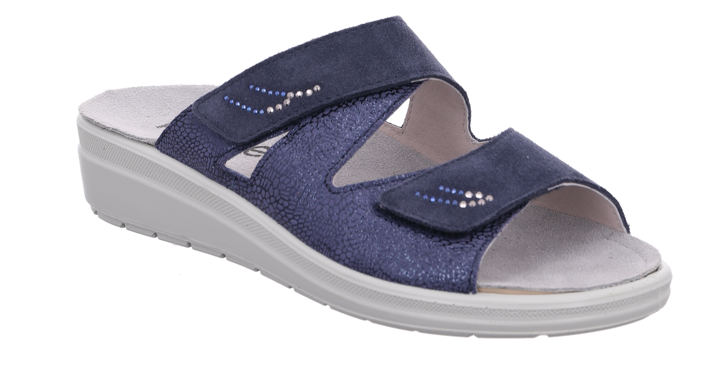 Rohde - Slippers med velcroremme, 44-0361 - Blå