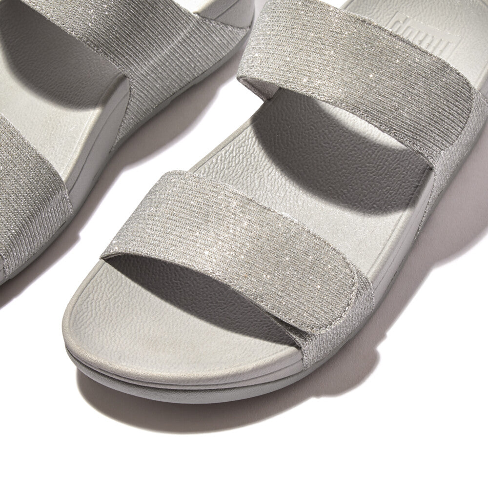 Fitflop - Lulu adj. Shimmerlux Slides - 44-0332 - Sølv