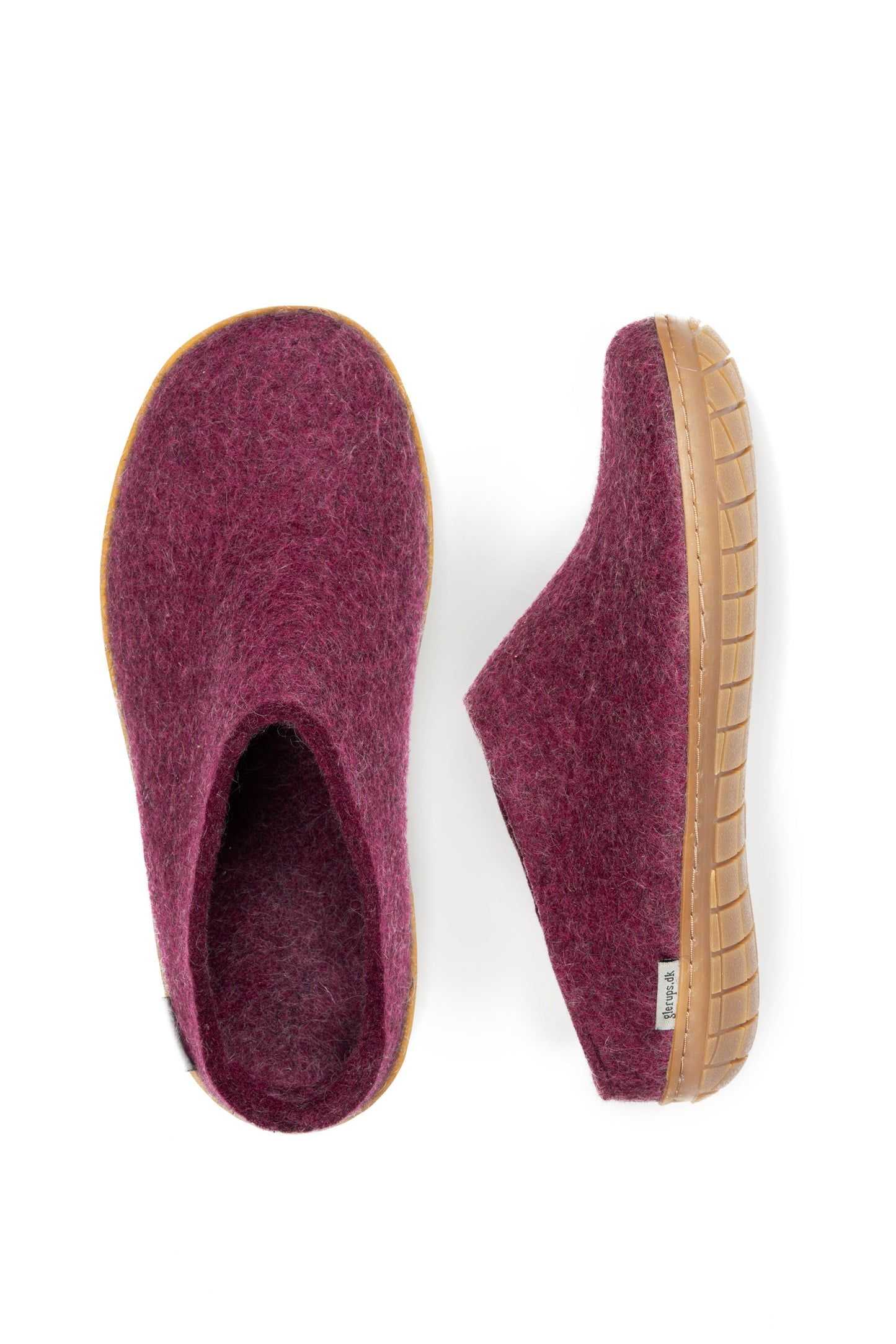 Glerups - Tøffel m. Gummisål - 64-0230 - Cranberry