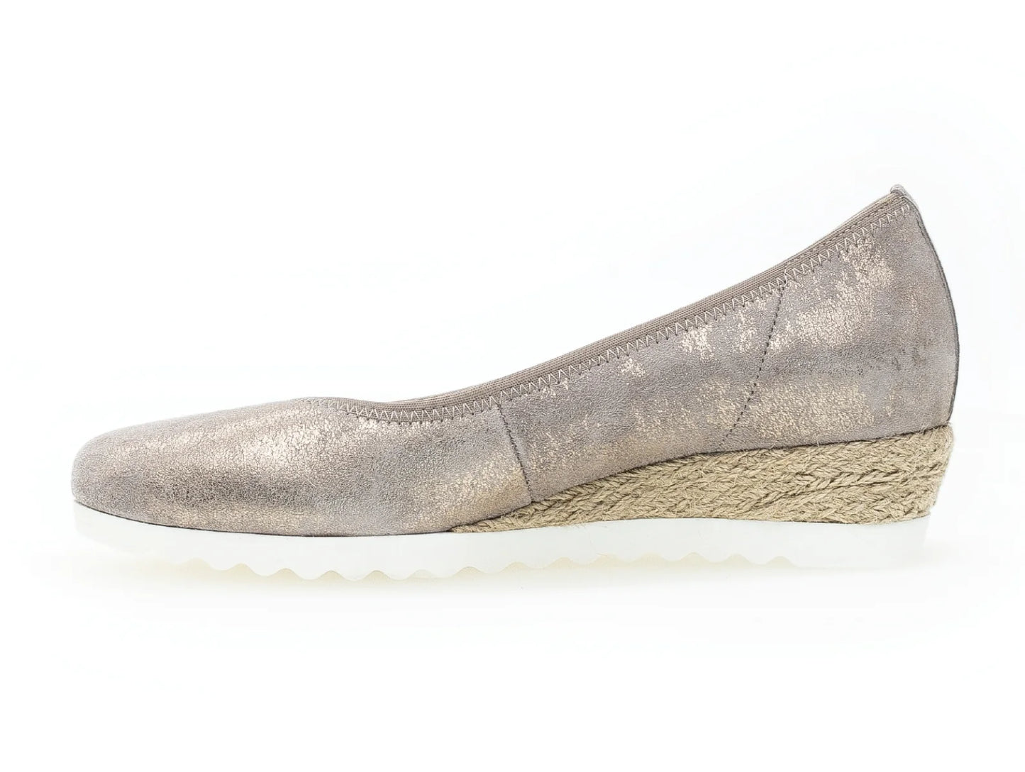 Gabor - Sko med lille kilehæl, 22-0175 - Metallic/beige