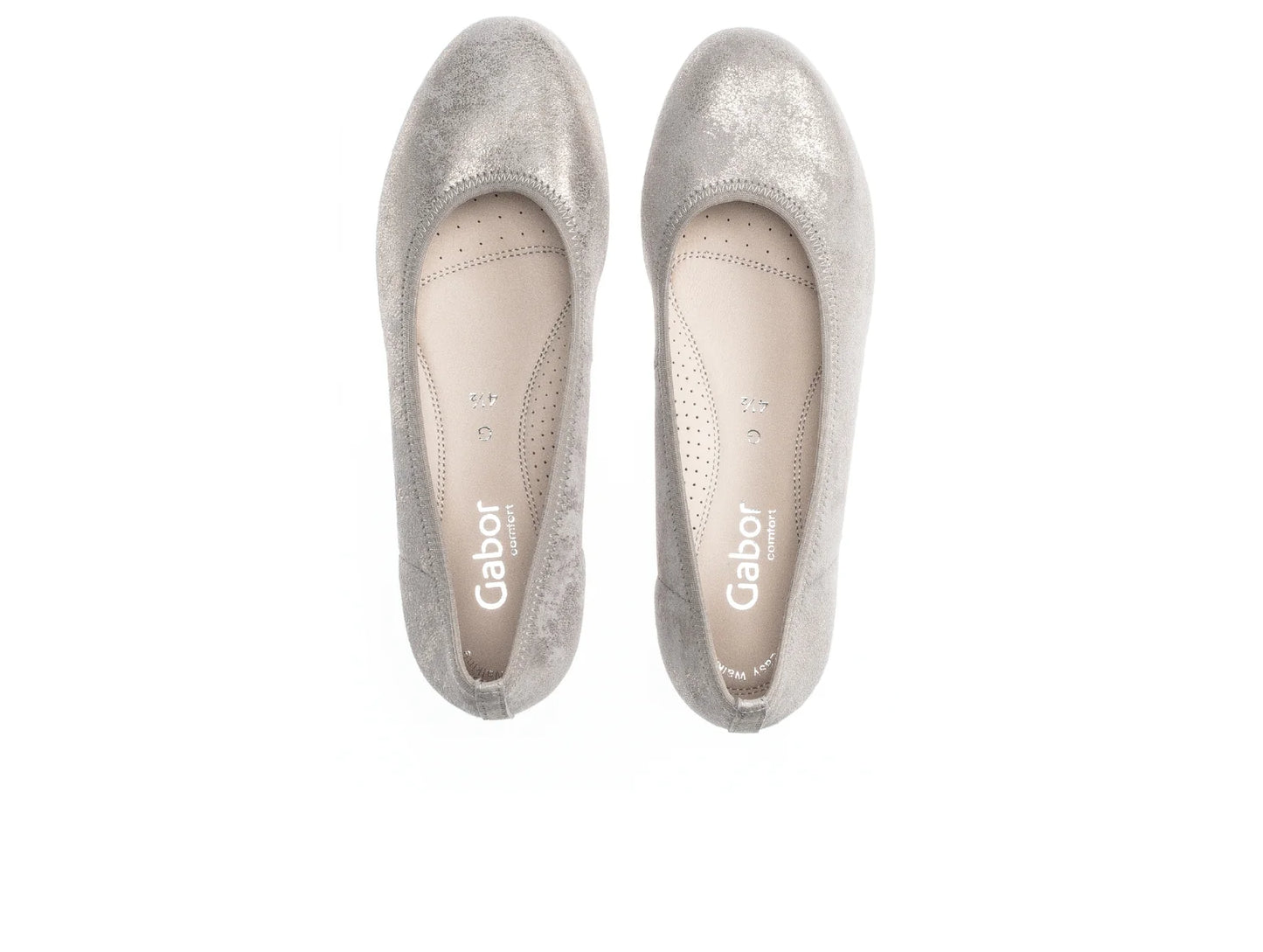 Gabor - Sko med lille kilehæl, 22-0175 - Metallic/beige