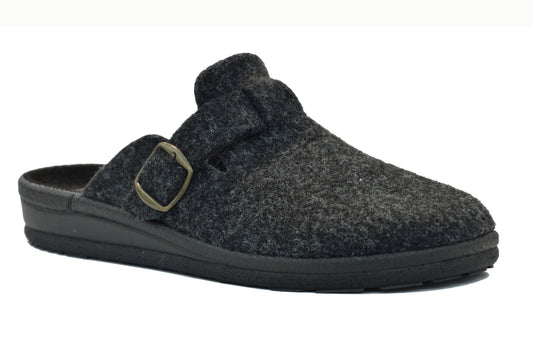 Le Soft - Hjemmesko uden hælkappe, 60-0144 - Sort/grå