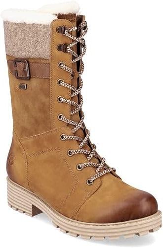 Remonte - Varm vinterstøvle med lynlås, 52-0885 - Brun