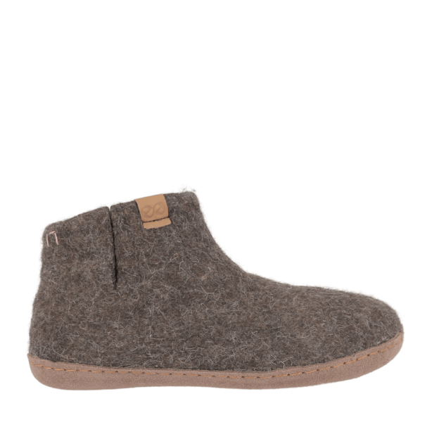 Green Comfort - Wool boot m/skindsål - Brun