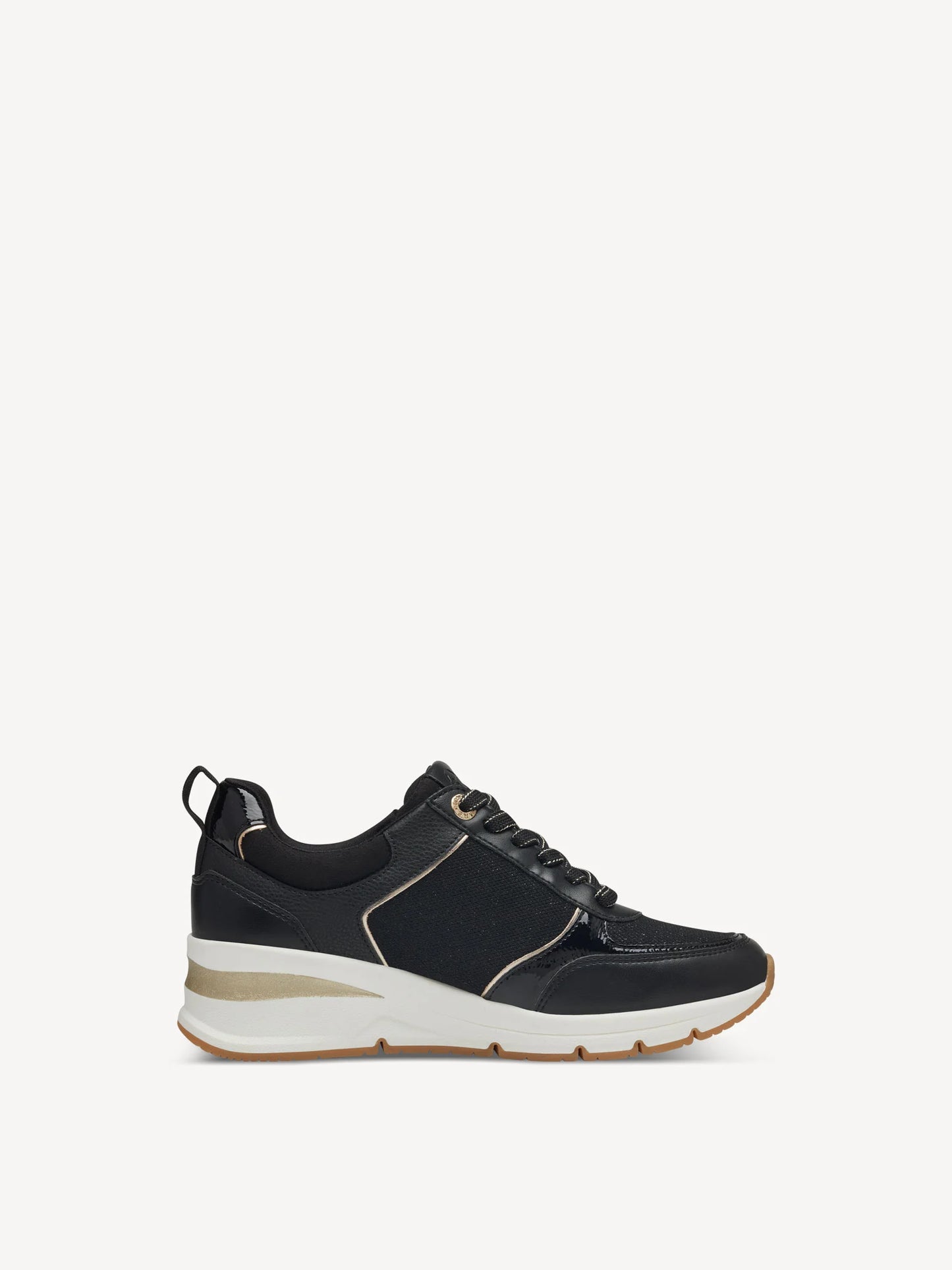 Tamaris - Sneaker m/lynlås, 76-1034 - Sort/guld