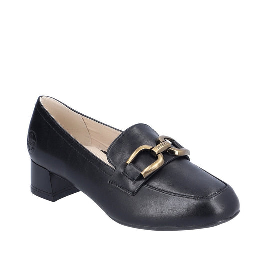 Rieker - Dame sko m hæl, 23-0557 - Sort