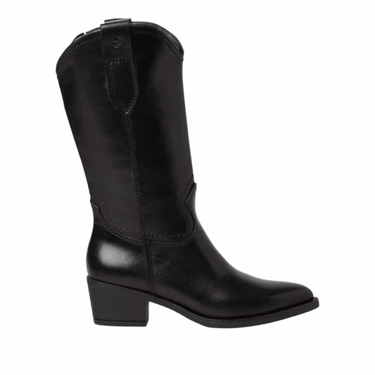 Tamaris - Cowboy støvle, 52-0895 - Sort
