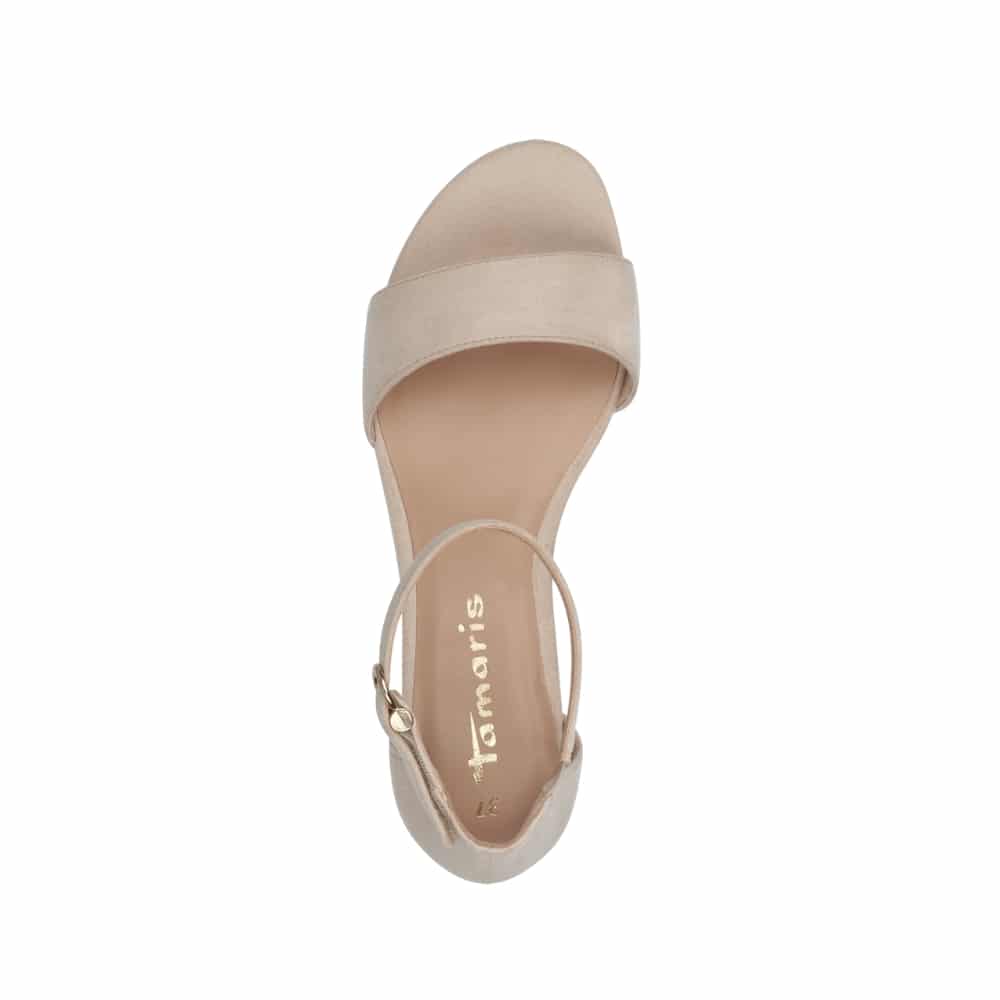 Tamaris - Sandal m/lille blokhæl, 42-0697 - Beige