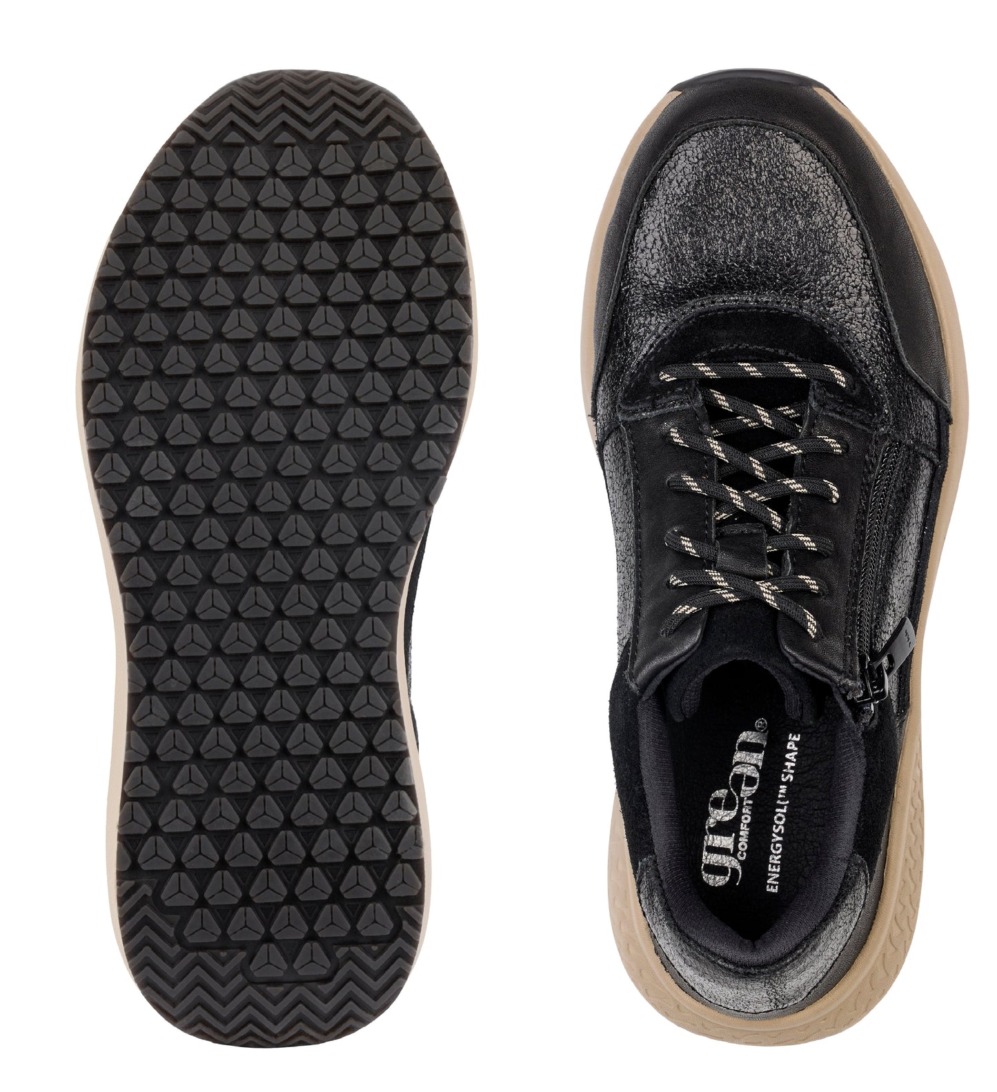 Green Comfort - Zigga sneaker, 76-1222 - Sort