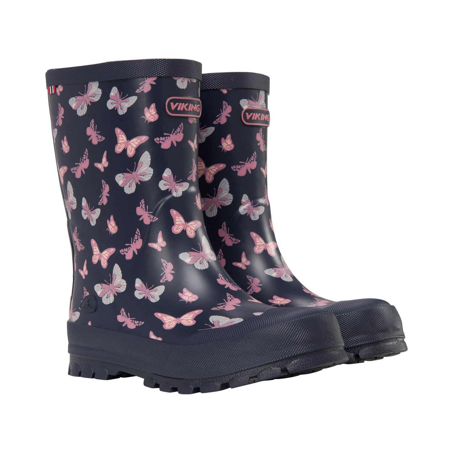 Viking - Jolly Print m/sommerfugle, 84-0129 - Navy/Antiquerose
