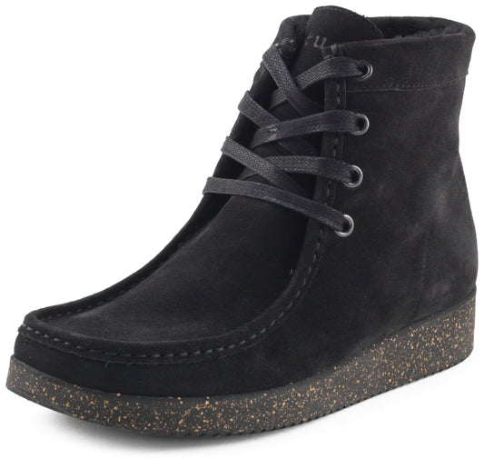 Nature Footwear, Asta Rubber Sole - Black Suede