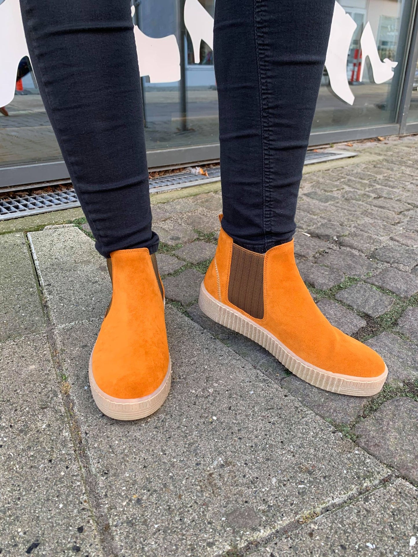 Gabor, Støvle med elastik - Brændt Orange