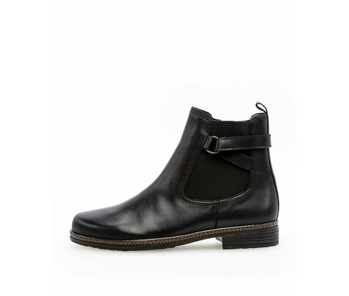Gabor - Chelsea boot med rem, 52-0911 - Sort