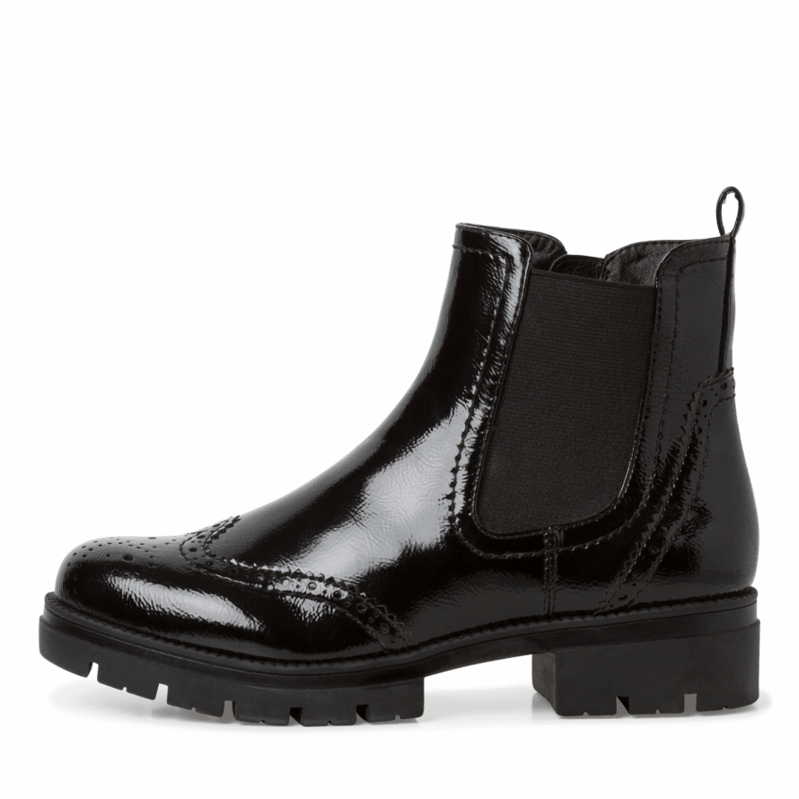 Tamaris, Støvle i lak - 52-0766 - Sort