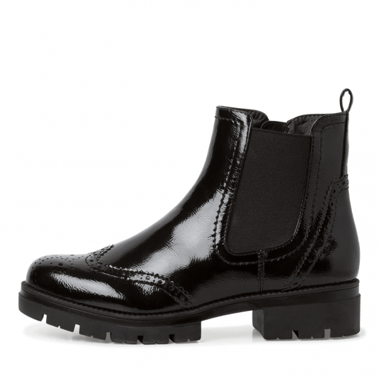 Tamaris, Støvle i lak - 52-0766 - Sort
