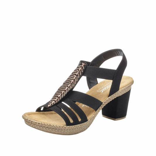 Rieker - sandal - 42-0624 - Sort