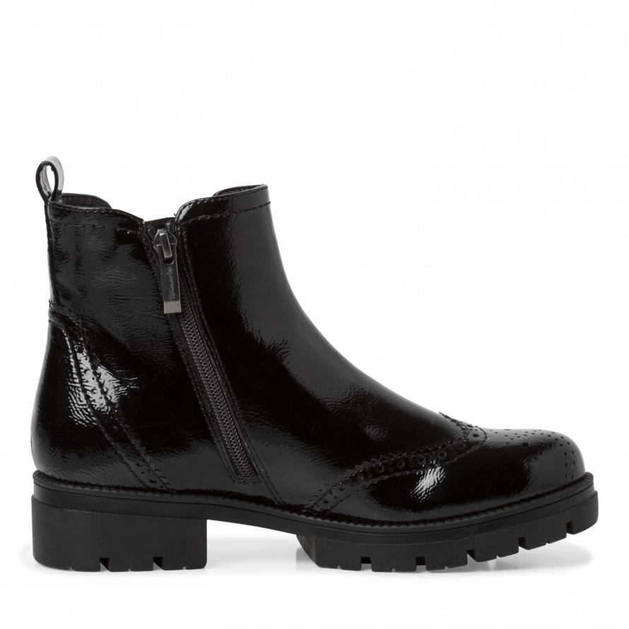 Tamaris, Støvle i lak - 52-0766 - Sort
