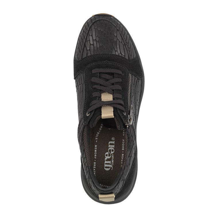 Green Comfort - Ivy lace shoe, 225029Q32 - Sort
