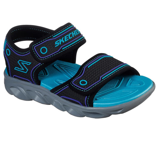 Skechers, sandal m/lys, 48-0167 - Sort/turkis