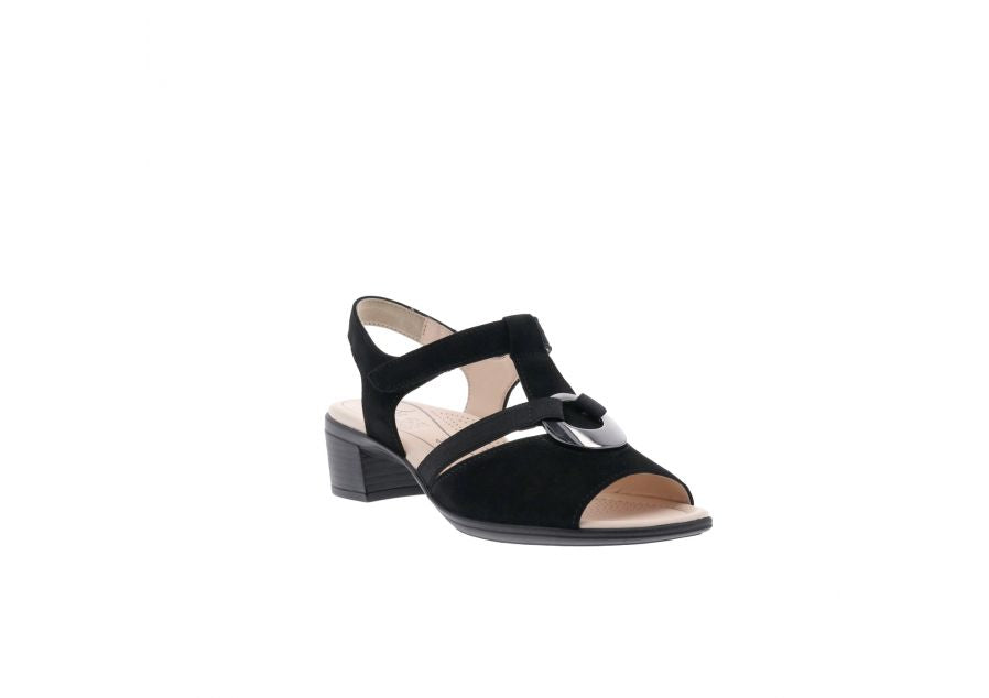 Ara - Sandal med lille hæl, 42-0601 - Sort