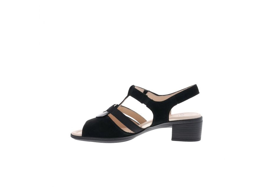 Ara - Sandal med lille hæl, 42-0601 - Sort