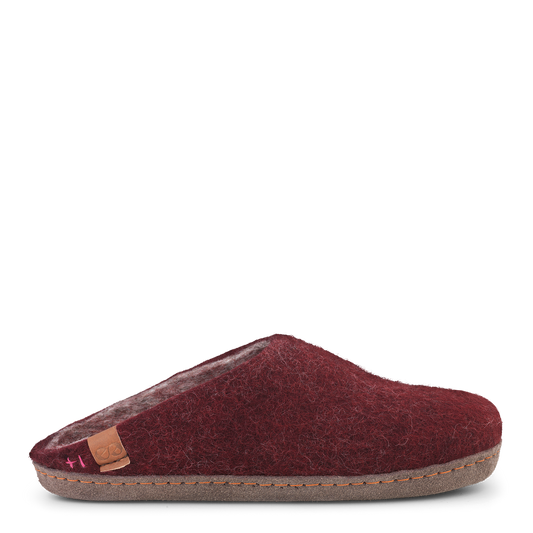 Green Comfort, Bhutan uld hjemmesko - Rød