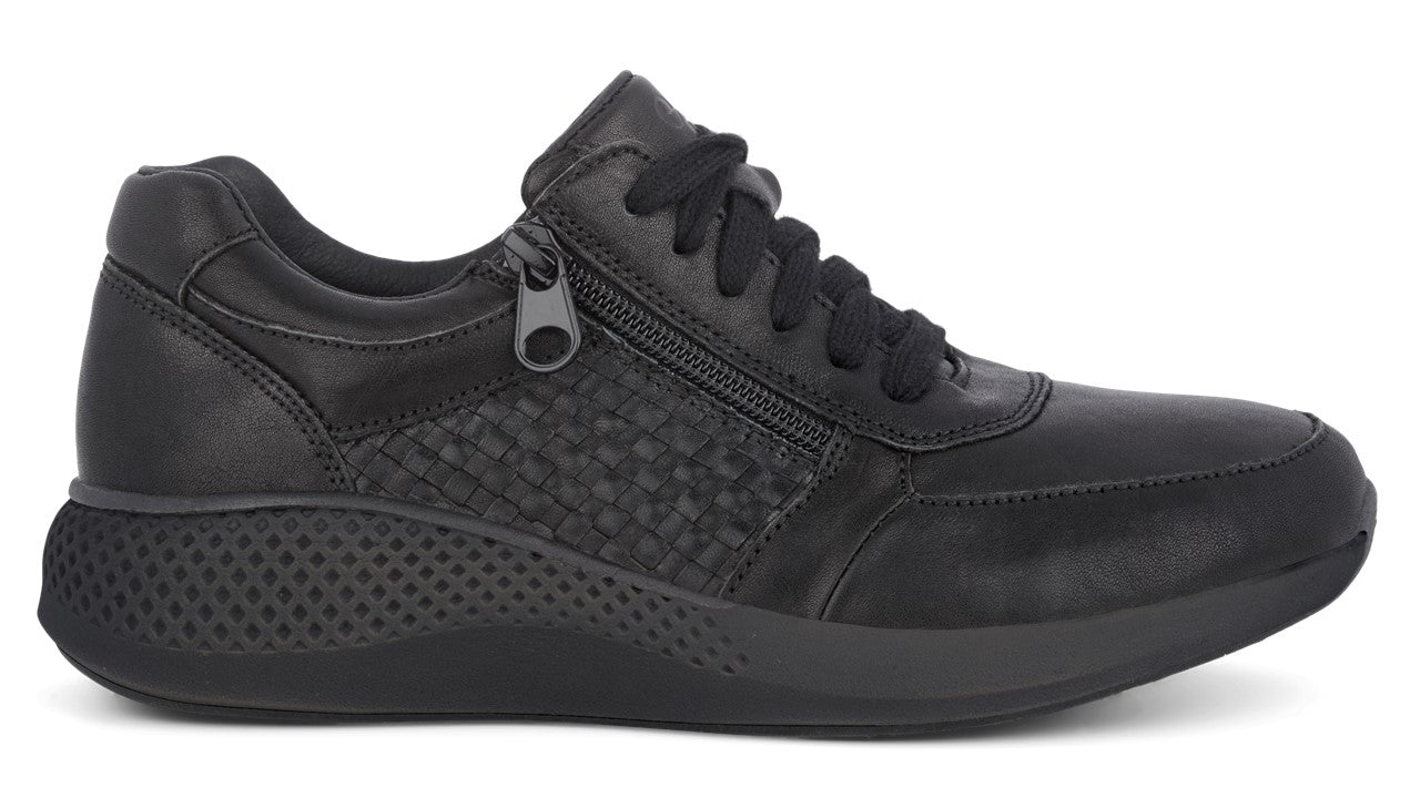 Green Comfort - Dolphin sneaker m/lynlås og snører, 23-0483 - Sort