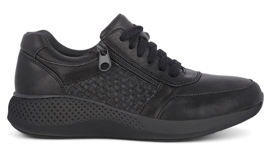 Green Comfort - Dolphin sneaker m/lynlås og snører, 23-0483 - Sort