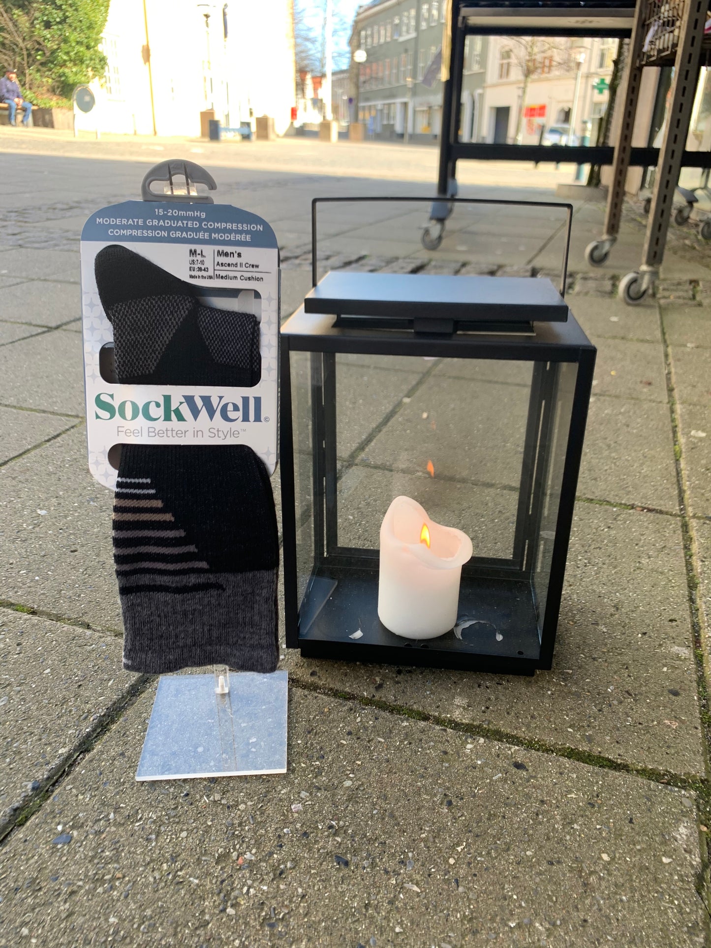SockWell, Kompressionsstrømper - Sort/Grå