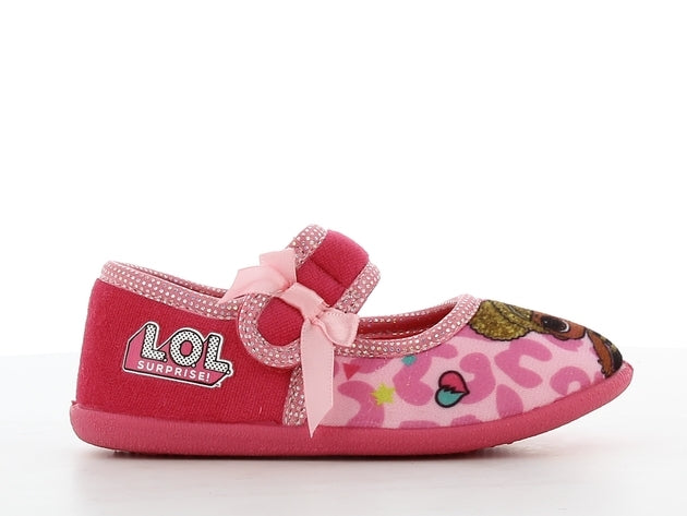 L.O.L. hjemmesko m/velcro, 66-0083 - Pink-multi