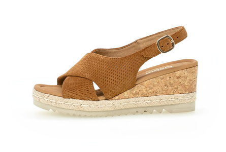Gabor - 62.831.32, Sandal med kilehæl - Camel