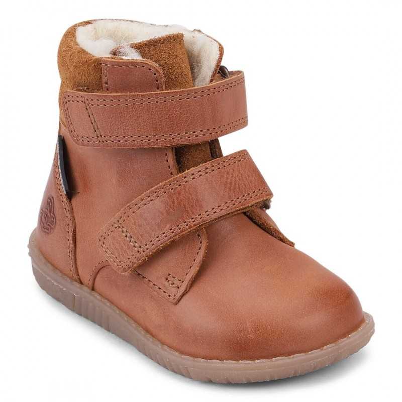 Bundgaard, Rabbit Velcro - Brun / Tan, børne vinterstøvle med bundgaard tex, - i Nørresundby – Schou Bertelsen Sko