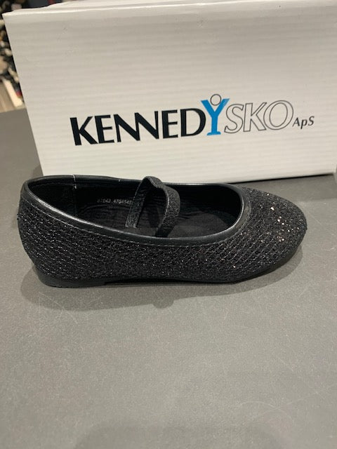 Kennedy Sko, Ballerina - Sort Glimmer